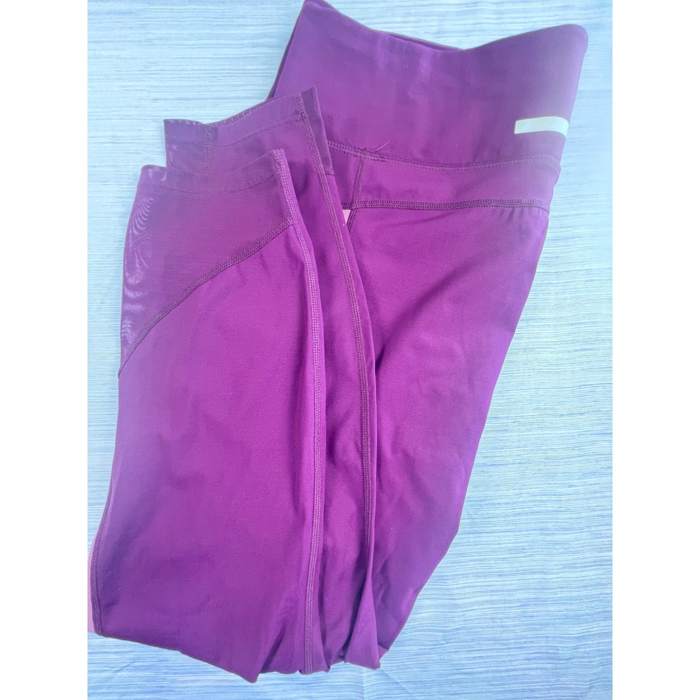 Avia Womens Purple Pink Colorblock‎ Mesh Pocket Active Leggings XXL 2X 20